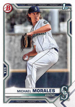 Load image into Gallery viewer, 2021 Bowman Draft Michael Morales FBC 1st Bowman BD-160 Seattle Mariners
