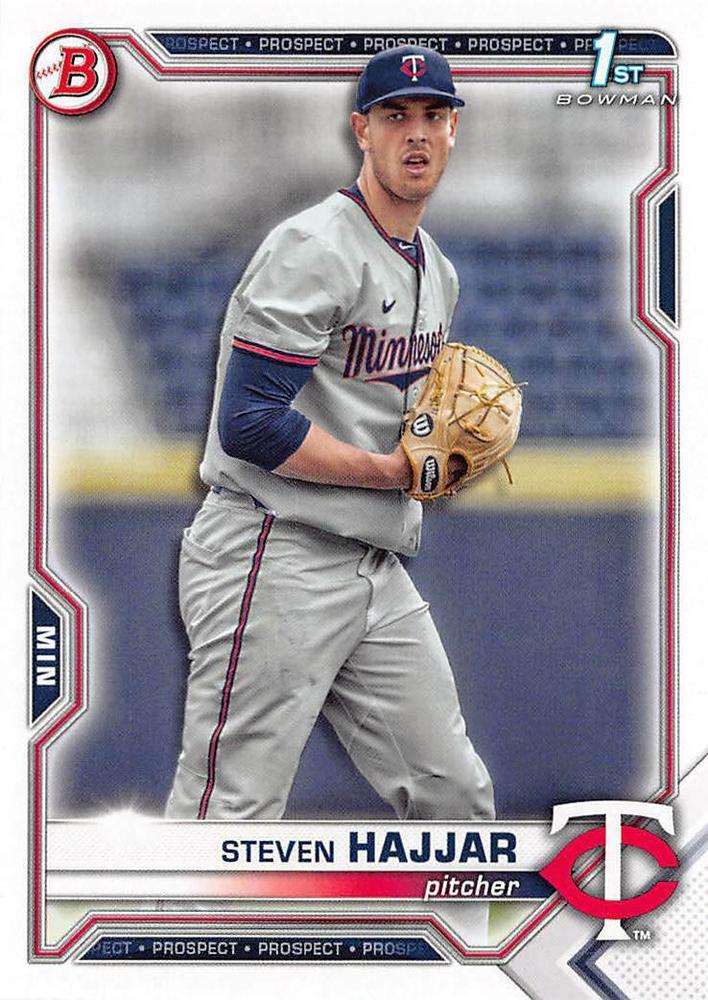 2021 Bowman Draft Steven Hajjar FBC 1st Bowman BD-161 Minnesota Twins