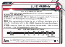 Load image into Gallery viewer, 2021 Bowman Draft Luke Murphy FBC 1st Bowman BD-167 Los Angeles Angels
