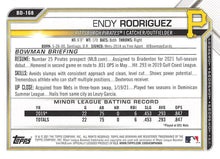 Load image into Gallery viewer, 2021 Bowman Draft Endy Rodriguez BD-168 Pittsburgh Pirates
