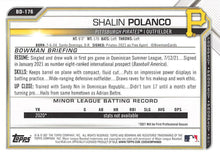 Load image into Gallery viewer, 2021 Bowman Draft Shalin Polanco BD-176 Pittsburgh Pirates
