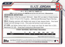 Load image into Gallery viewer, 2021 Bowman Draft Blaze Jordan BD-182 Boston Red Sox
