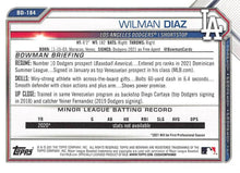 Load image into Gallery viewer, 2021 Bowman Draft Wilman Diaz BD-184 Los Angeles Dodgers
