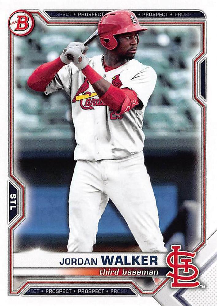 2021 Bowman Draft Jordan Walker BD-187 St. Louis Cardinals