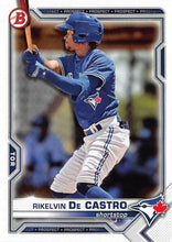 Load image into Gallery viewer, 2021 Bowman Draft Rikelvin De Castro BD-188 Toronto Blue Jays
