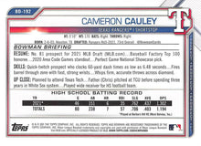 Load image into Gallery viewer, 2021 Bowman Draft Cameron Cauley FBC 1st Bowman BD-192 Texas Rangers
