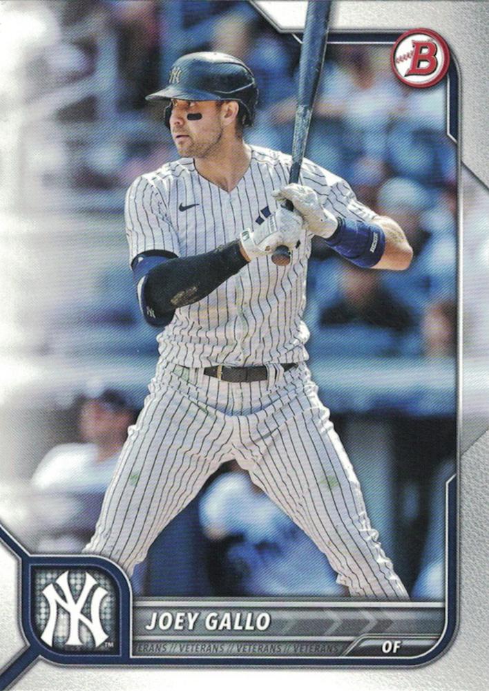 2022 Bowman Joey Gallo #8 New York Yankees