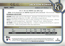 Load image into Gallery viewer, 2022 Bowman Jackson Kowar #40 Kansas City Royals
