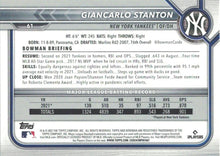 Load image into Gallery viewer, 2022 Bowman Giancarlo Stanton #61 New York Yankees
