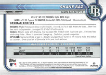 Load image into Gallery viewer, 2022 Bowman Shane Baz #90 Tampa Bay Rays
