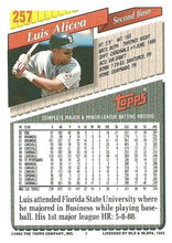 Load image into Gallery viewer, 1993 Topps Luis Alicea # 257 St. Louis Cardinals
