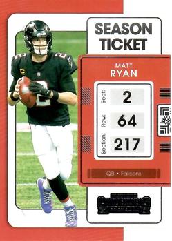 2021 Panini Contenders Season Ticket Matt Ryan  #4 Atlanta Falcons