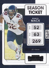 Load image into Gallery viewer, 2021 Panini Contenders Season Ticket Khalil Mack  #16 Chicago Bears
