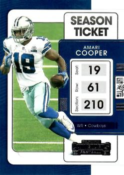 2021 Panini Contenders Season Ticket Amari Cooper  #27 Dallas Cowboys