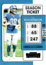 Load image into Gallery viewer, 2021 Panini Contenders Season Ticket T.J. Hockenson  #33 Detroit Lions
