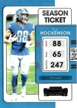 2021 Panini Contenders Season Ticket T.J. Hockenson  #33 Detroit Lions