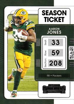 2021 Panini Contenders Season Ticket Aaron Jones  #36 Green Bay Packers