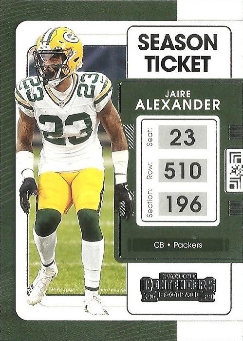 2021 Panini Contenders Season Ticket Jaire Alexander  #37 Green Bay Packers