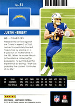 将图片加载到图库查看器，2021 Panini Contenders Season Ticket Justin Herbert  #51 Los Angeles Chargers
