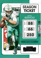 Load image into Gallery viewer, 2021 Panini Contenders Season Ticket Mike Gesicki  #62 Miami Dolphins
