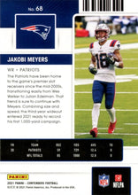 Load image into Gallery viewer, 2021 Panini Contenders Season Ticket Jakobi Meyers  #68 New England Patriots
