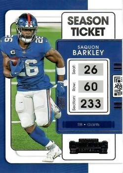 2021 Panini Contenders Season Ticket Saquon Barkley  #74 New York Giants