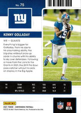 Load image into Gallery viewer, 2021 Panini Contenders Season Ticket Kenny Golladay  #75 New York Giants
