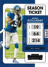 Load image into Gallery viewer, 2021 Panini Contenders Season Ticket Kenny Golladay  #75 New York Giants
