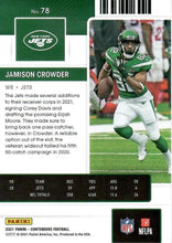 Load image into Gallery viewer, 2021 Panini Contenders Season Ticket Jamison Crowder  #78 New York Jets
