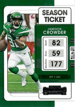 Load image into Gallery viewer, 2021 Panini Contenders Season Ticket Jamison Crowder  #78 New York Jets
