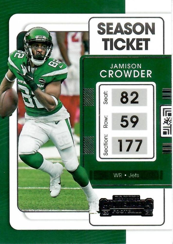2021 Panini Contenders Season Ticket Jamison Crowder  #78 New York Jets