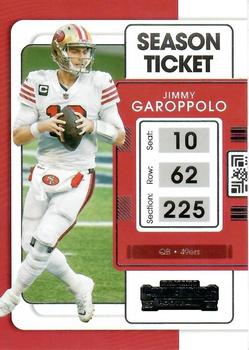 2021 Panini Contenders Season Ticket Jimmy Garoppolo  #88 San Francisco 49ers