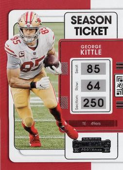 2021 Panini Contenders Season Ticket George Kittle  #89 San Francisco 49ers