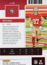 Load image into Gallery viewer, 2021 Panini Contenders Season Ticket Nick Bosa  #90 San Francisco 49ers
