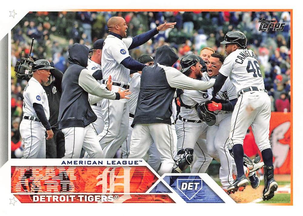 2023 Topps Detroit Tigers Team Card 555 Detroit Tigers