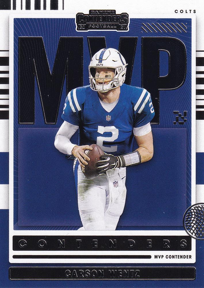 2021 Panini Contenders MVP Contenders Carson Wentz  MVP-CWE Indianapolis Colts