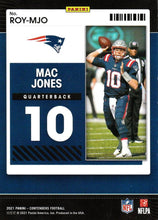 Load image into Gallery viewer, 2021 Panini Contenders Rookie of the Year Contenders Mac Jones  ROY-MJO New England Patriots
