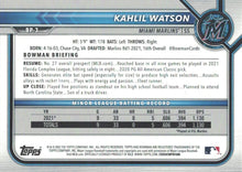 Load image into Gallery viewer, 2022 Bowman Prospects 1st Bowman Kahlil Watson FBC BP-3 Miami Marlins
