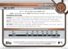 Load image into Gallery viewer, 2022 Bowman Prospects Luis Matos BP-55 San Francisco Giants
