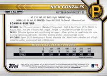 Load image into Gallery viewer, 2022 Bowman Prospects Nick Gonzales BP-77 Pittsburgh Pirates
