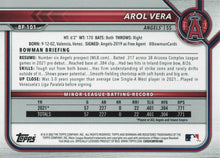 Load image into Gallery viewer, 2022 Bowman Prospects Arol Vera BP-101 Los Angeles Angels
