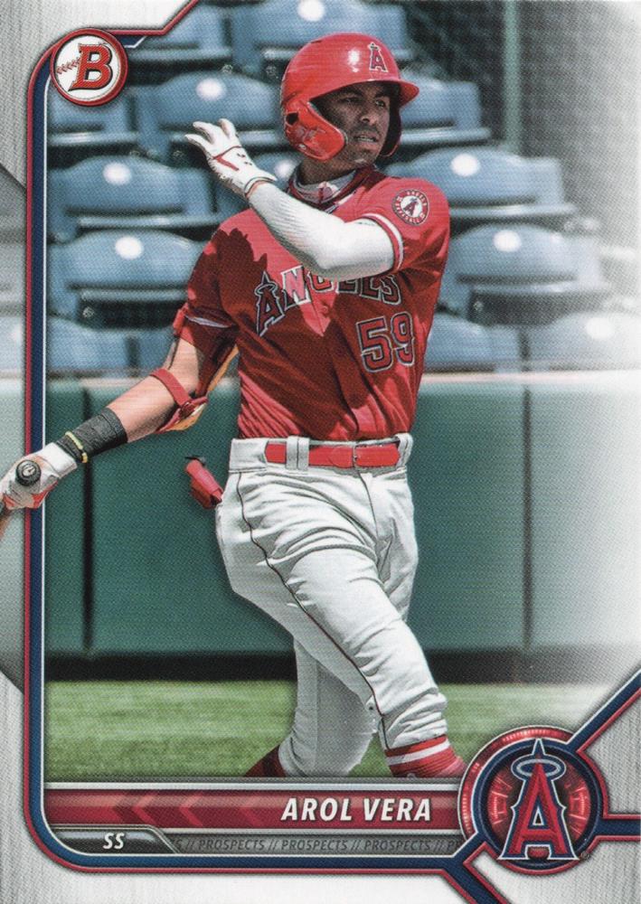 2022 Bowman Prospects Arol Vera BP-101 Los Angeles Angels