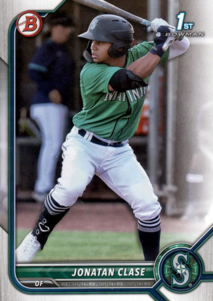 2022 Bowman Prospects 1st Bowman Jonatan Clase FBC BP-118 Seattle Mariners