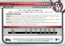 Load image into Gallery viewer, 2022 Bowman Prospects 1st Bowman Jose Ramos FBC BP-129 Los Angeles Dodgers
