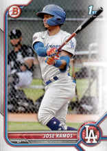 Load image into Gallery viewer, 2022 Bowman Prospects 1st Bowman Jose Ramos FBC BP-129 Los Angeles Dodgers
