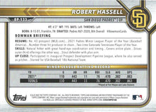 Load image into Gallery viewer, 2022 Bowman Prospects Robert Hassell BP-133 San Diego Padres
