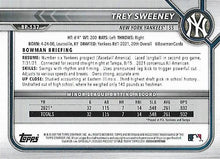 Load image into Gallery viewer, 2022 Bowman Prospects 1st Bowman Trey Sweeney FBC BP-137 New York Yankees
