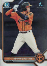 Load image into Gallery viewer, 2022 Bowman Chrome Prospects 1st Bowman Adrian Sugastey FBC BCP-19 San Francisco Giants
