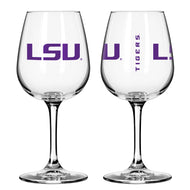 LSU Tigers 12oz Gameday Stemmed Wine Glass