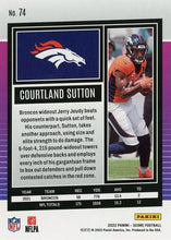 Load image into Gallery viewer, 2022 Panini Score Base Courtland Sutton #74 Denver Broncos
